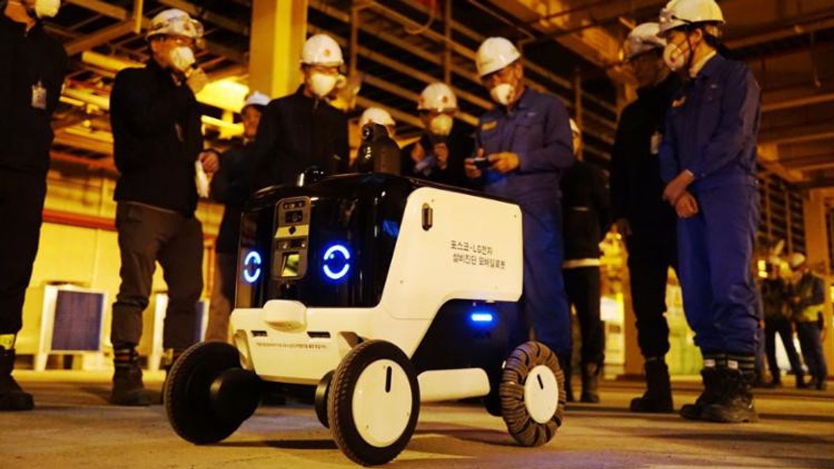 基于人工智能的自动驾驶机器人LG在POSCO钢铁厂成功完成了检查试验