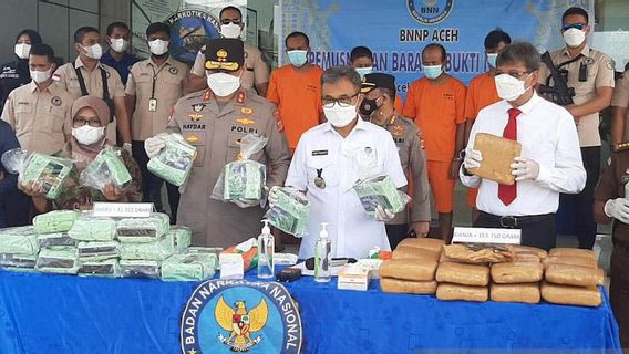 BNN Aceh Destroys Drugs Worth More Than Rp31 Billion, Perpetrators Are Threatened With The Death Penalty