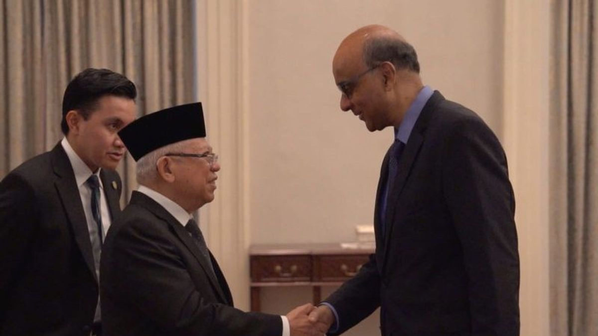 マールフ・アミン副大統領 シンガポール大統領と経済・保健協力について協議