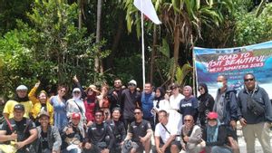 Indonesia Raya Menggema Pada Pemancangan Tapal Batas Sumbar-Bengkulu di Pulau Beriloga