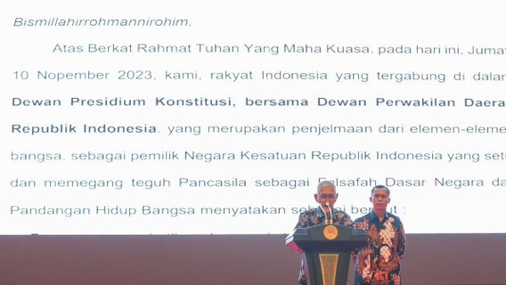 In Front Of 1,349 People's Elements, Try Sutrisno Conveys Constitutional Presidium Information