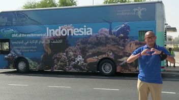 الانضمام إلى السياحة الإندونيسية ، Menparekraaf Sandiaga Uno Bawa Komodo Mejeng في كأس العالم قطر 2022