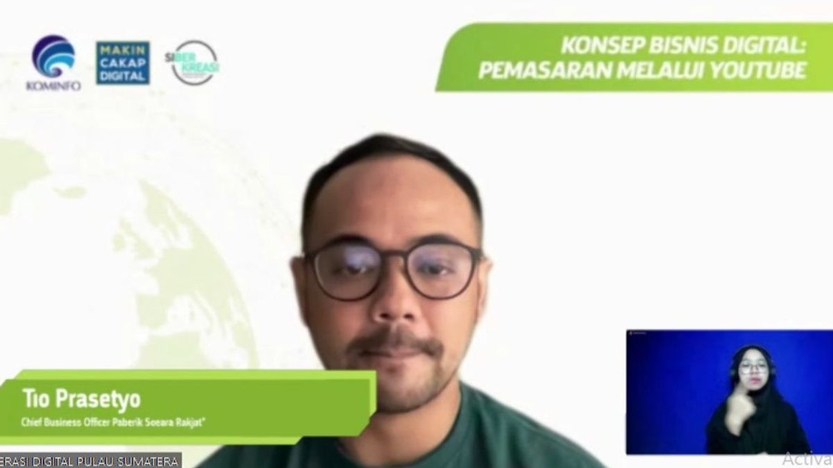 Kemenkominfo Holds Webinar On Personal Branding Through Social Media For The Sumatra Regional Community And Around