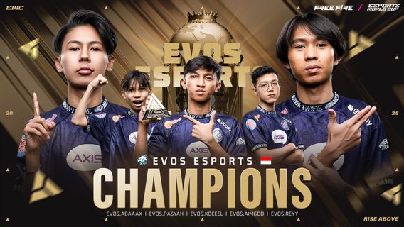 EVOS Divine 赢得 EWC Free Fire 2025, 印度尼西亚队的前三名