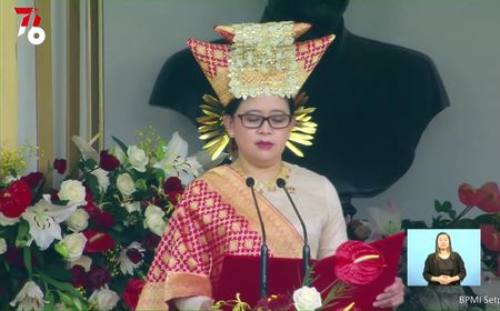 Cucu Soekarno, Puan Maharani Bacakan Teks Proklamasi di Istana Merdeka