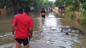سجلات BPBD أن 10 مناطق في بيكاسي لا تزال مغمورة بسبب الفيضانات ، 20-100 متر من ارتفاع المياه