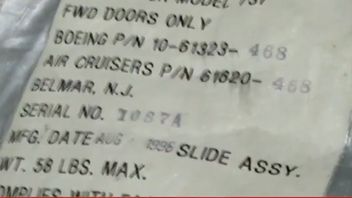 スリウィジャヤ航空SJ-182に属するとされる緊急スライドバルーンが見つかりました、それは目撃です