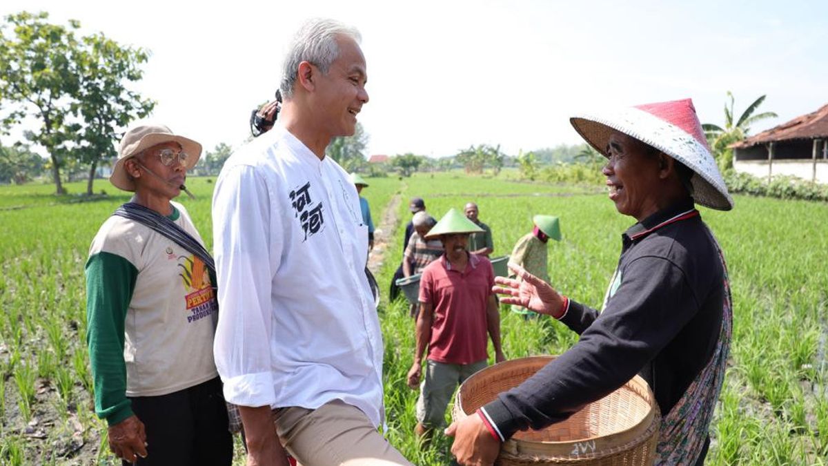 Ganjar Minta Tim Pemenangan Cari Solusi Kredit Macet Petani Terdampak Gagal Panen