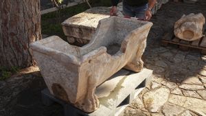 Bak Mandi Marmer Era Romawi dan Patung Pria Ditemukan di Efesus Kuno Wilayah Aegean Turki