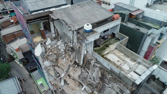 أسباب انهيار المبنى في Slipi للعثور على مؤشرات الإهمال