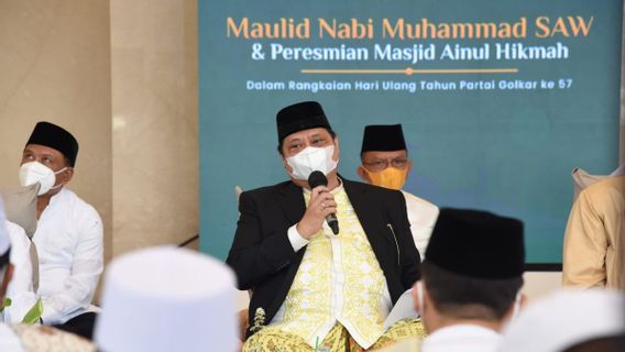 Rayakan Maulid Nabi, Airlangga Minta Doa Ulama untuk Kesuksesan Golkar dalam Pemilu 2024  