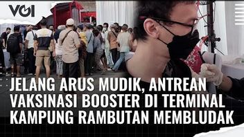 فيديو: قبل العودة إلى الوطن ، تنفجر طابور Vaskination في محطة Kampung Rambutan