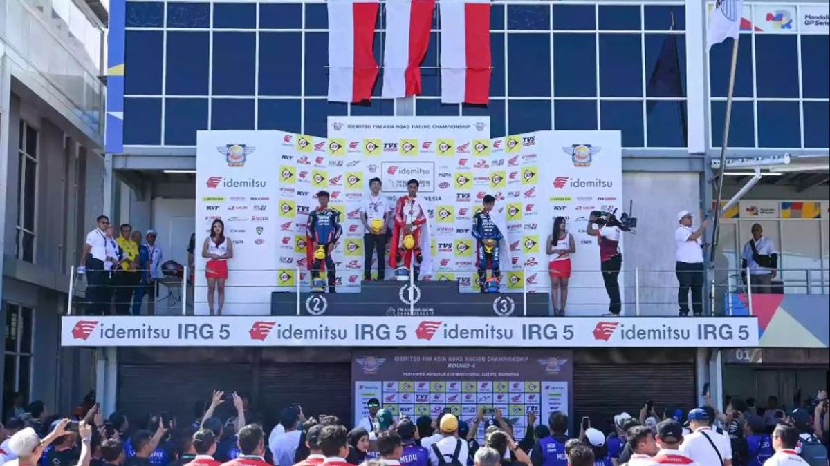 Race 1 Seri Keempat ARRC 2023 AP 250: Kado Jelang HUT Ke-78 RI, Pebalap Indonesia Borong Podium di Sirkuit Mandalika