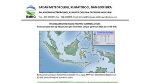 Beberapa Lokasi titik panas di Sumatera Utara menurut BMKG