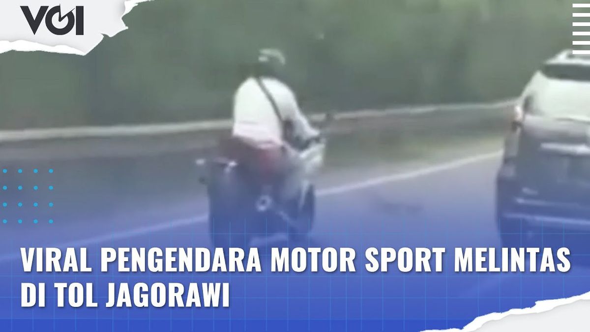 视频：再次，摩托车手在Jagorawi收费公路上通过