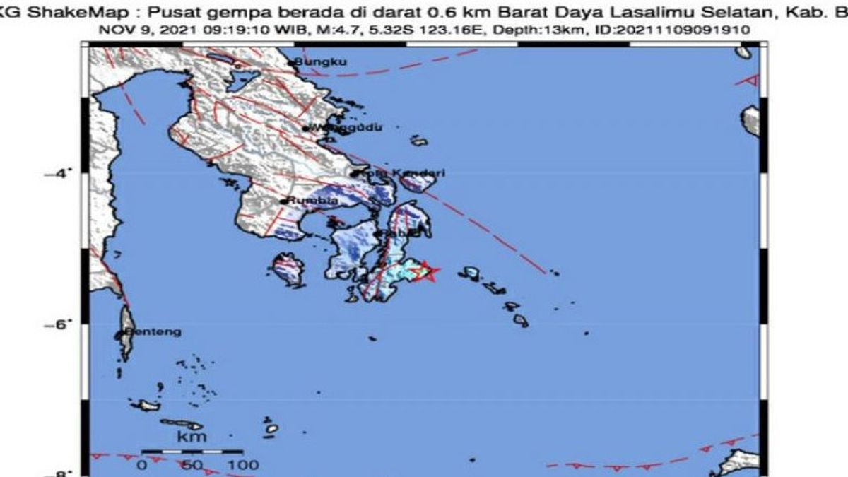 Gempa Kedalaman 13 Km Guncang Kabupaten Buton Sultra, Gerabah Pecah dan Dinding Bunyi