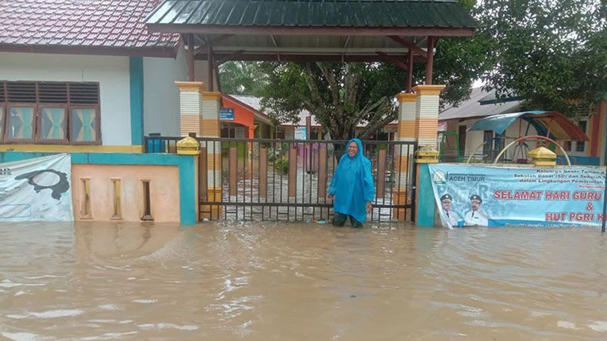 Sarana dan Fasilitas Sekolah Rusak Akibat Banjir di Aceh Timur