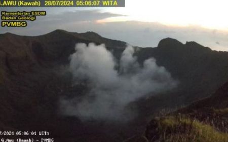 Badan Geologi Minta Warga Waspada Sebab Erupsi Eksplosif Sewaktu-waktu Bisa Terjadi di Gunung Awu Sulut