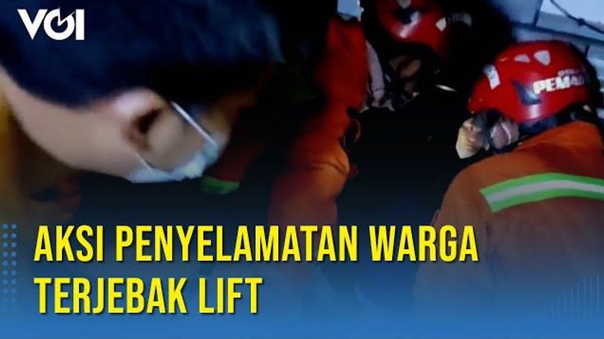 VIDEO: Respons Cepat Petugas Damkar Mengevakuasi Korban yang Terjebak Lift