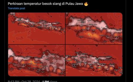 Citra Satelit Pulau Jawa Berwarna Merah, Apa Penyebabnya? Begini Penjelasan BMKG