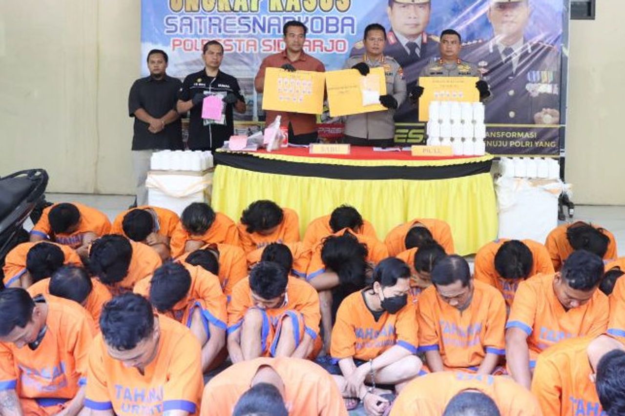 53 Drug Case Suspects In Sidoarjo Arrested By Police
