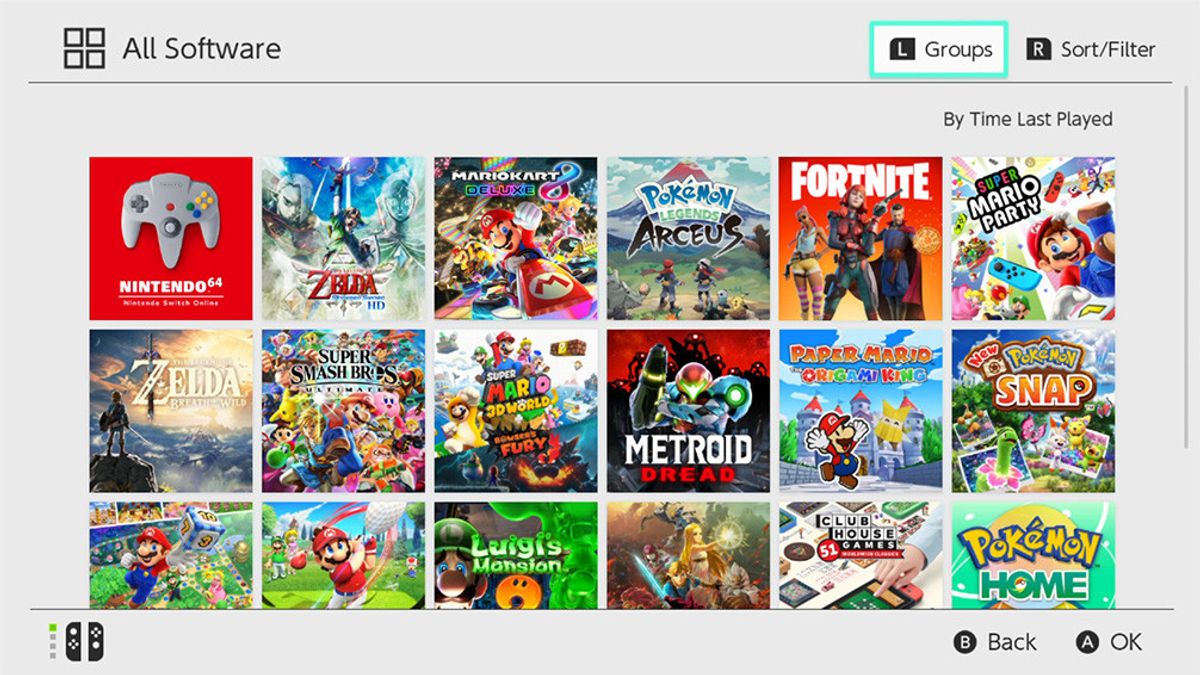 任天堂14.0更新可让您找到具有组功能的喜欢的游戏