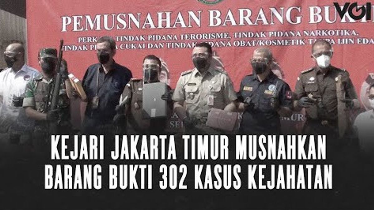 VIDEO: Barang Bukti 302 Kasus Kejahatan Dimusnahkan Kejari Jaktim