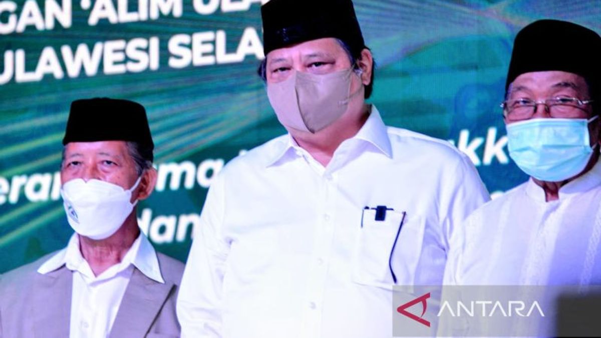 Bersilaturahmi与Ulama Makassar，Meko Airlangga Hartarto要求被祈祷...