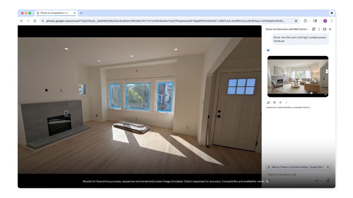 Gemini Now Integrated in Chrome, Can Edit Images Using Nano Banana