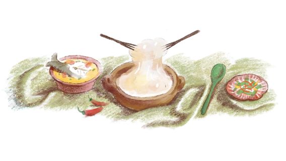 谷歌Doodle Today吸引Papeda作为印度尼西亚Takbenda文化遗产