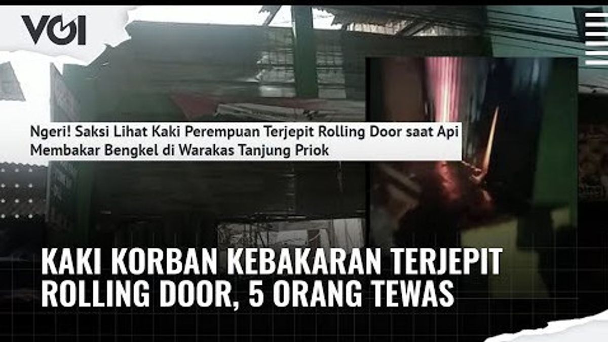 VIDEO: Kaki Korban Kebakaran Terjepit Rolling Door, 5 Orang Tewas