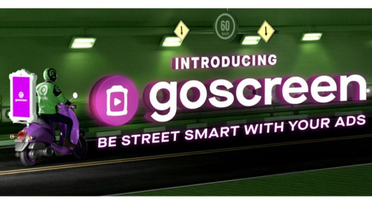 Gojekドライバーは、GoScreenサービスを介して実行されている広告になります