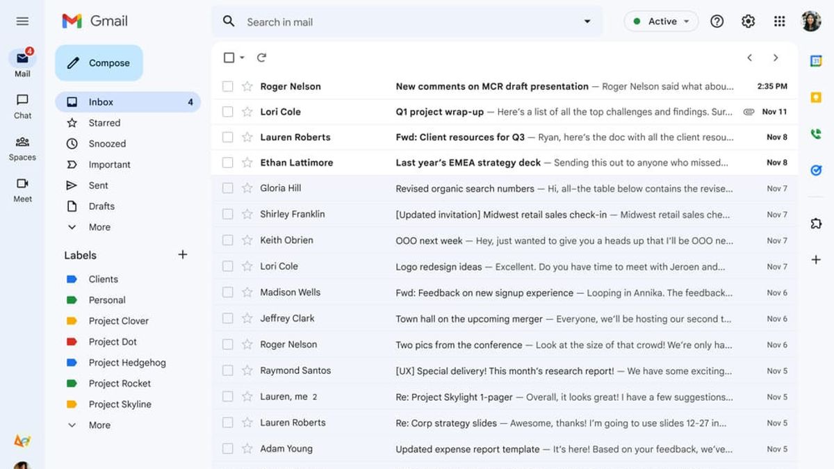 رسمي! ستكون واجهة Gmail الجديدة هي العرض الافتراضي لجميع المستخدمين