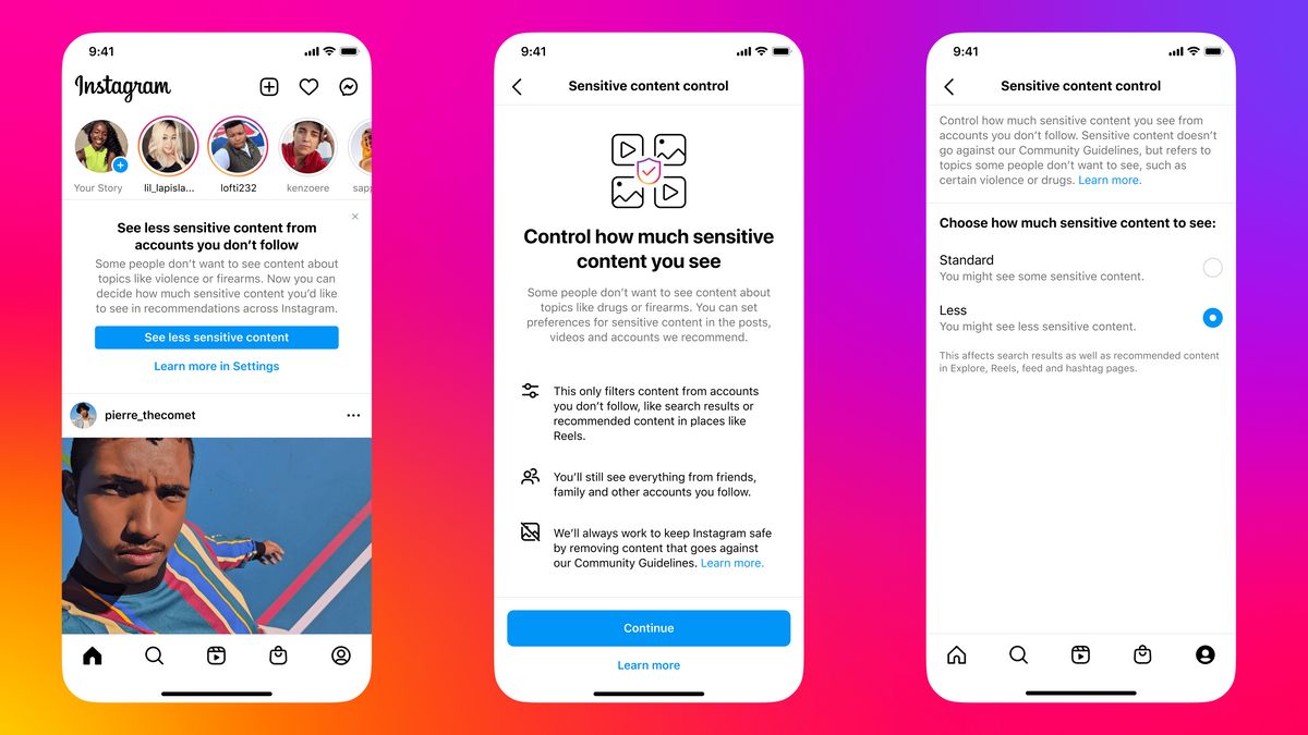 Instagram 为 16 岁以下的新用户更新了敏感内容控制功能