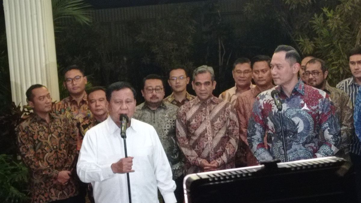 Terima Kedatangan AHY, Prabowo: Prinsip Gerindra Ada 1.000 Kawan Terlalu Sedikit