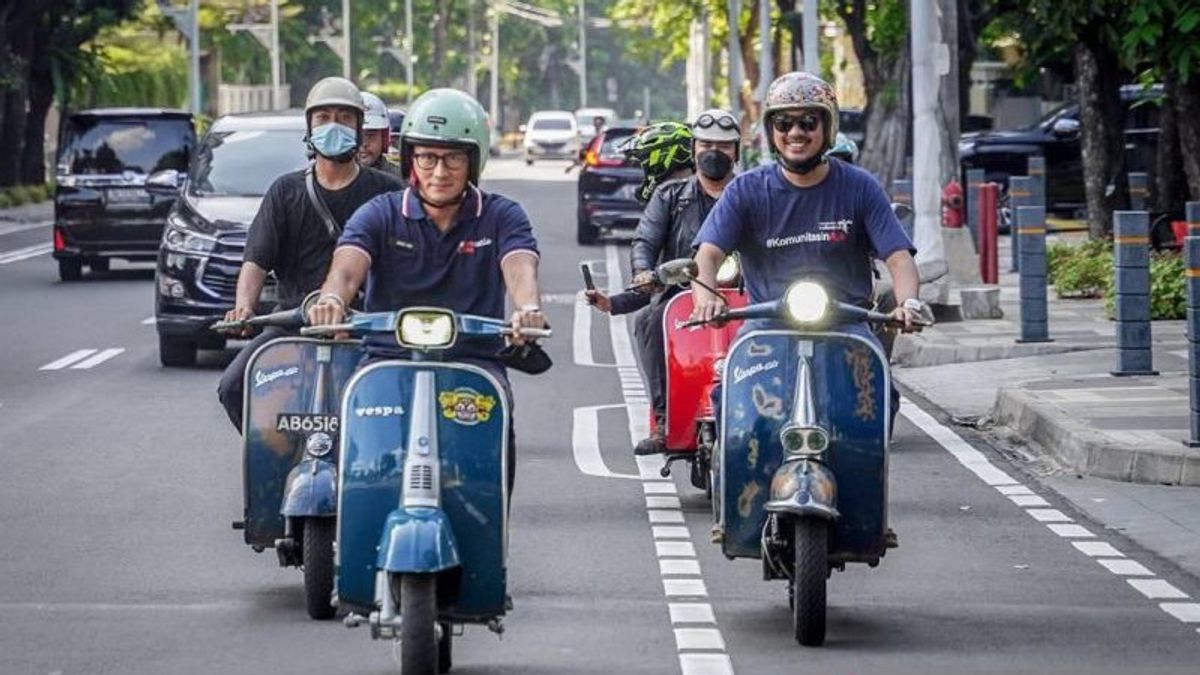 Sandiaga Berharap Event Vespa World Day 2022 Kerek Sektor Pariwisata dan Ekraf di Bali 