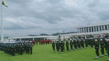 印尼独立 79 周年庆典在印尼鹰航空公司（Garuda IKN）宫殿球场举行