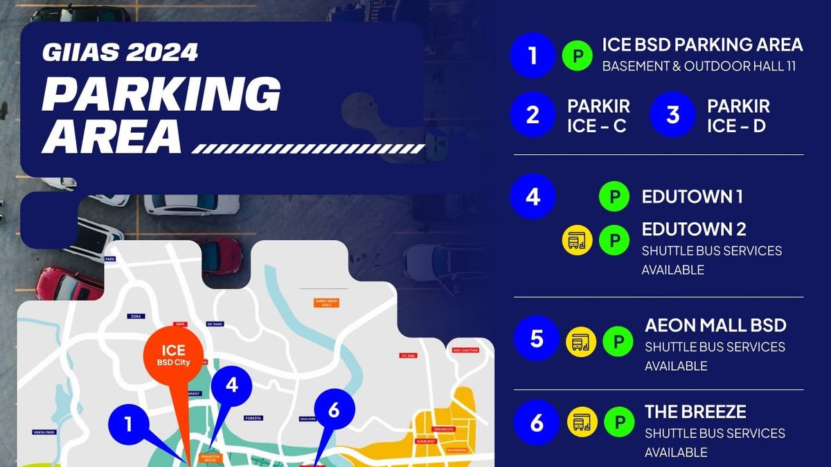 Note! This Is The Location Of A Safe And Comfortable Parking Area At The GIIAS 2024 Exhibition