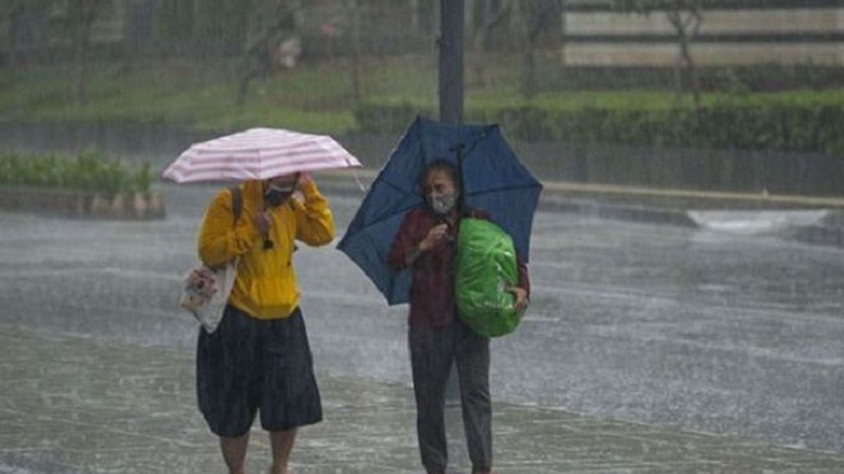 2月16日の天気、ジャカルタは金曜日の朝から雨が降っています