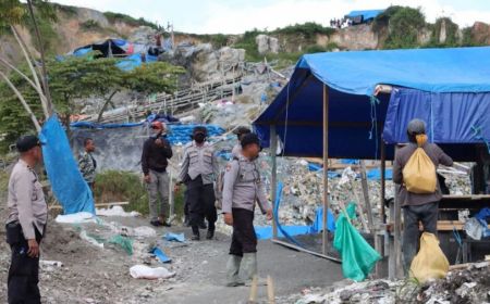 Tinjau Lokasi, Polres Buru Dapati Aktivitas Pertambangan Emas Ilegal di Gunung Botak Maluku Nihil