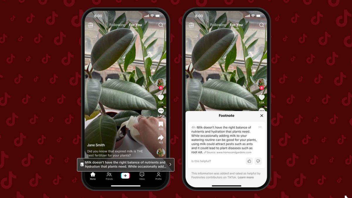 TikTok Luncurkan Footnotes di AS, Fitur Pengecekan yang Mirip dengan Buatan Elon Musk 
