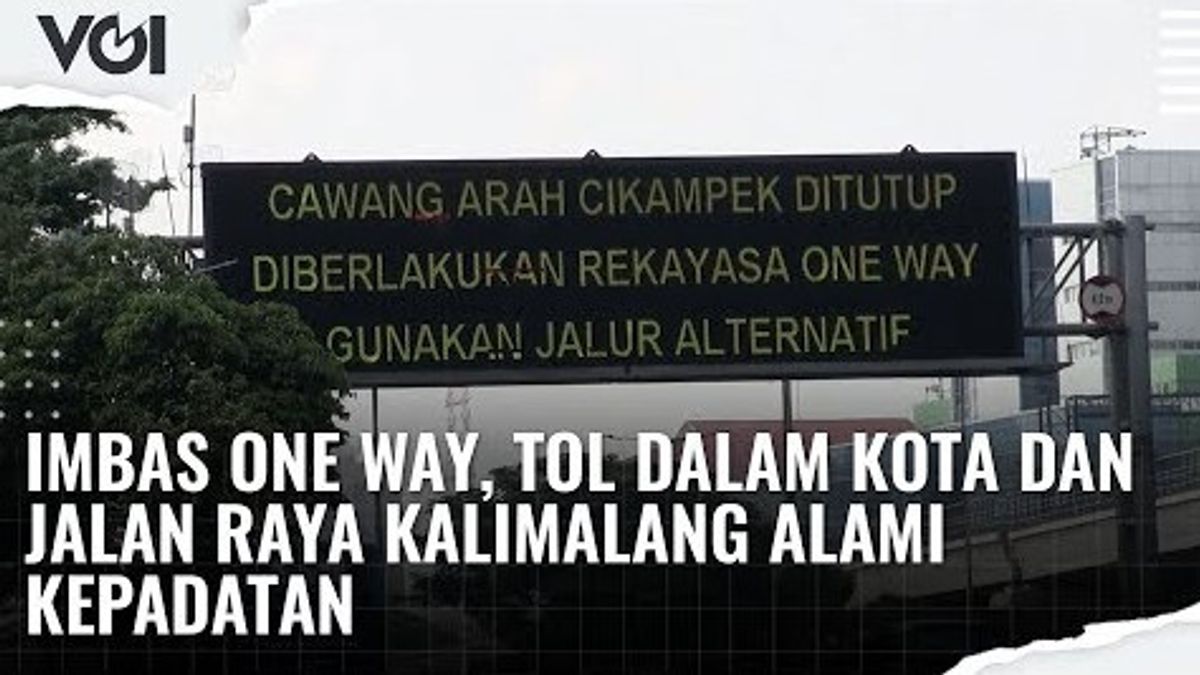 VIDEO: One Way Impact, Inner City Toll Roads And Kalimalang Highways Experience Congestion