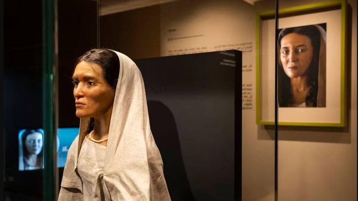 沙特阿拉伯展示重建生活在2000年前的纳巴坦妇女的脸
