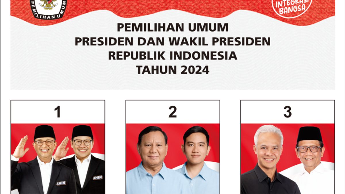 KPU RI: تصميم خطاب صوت الانتخابات الرئاسية لعام 2024 تم الاتفاق عليه من قبل Paslon