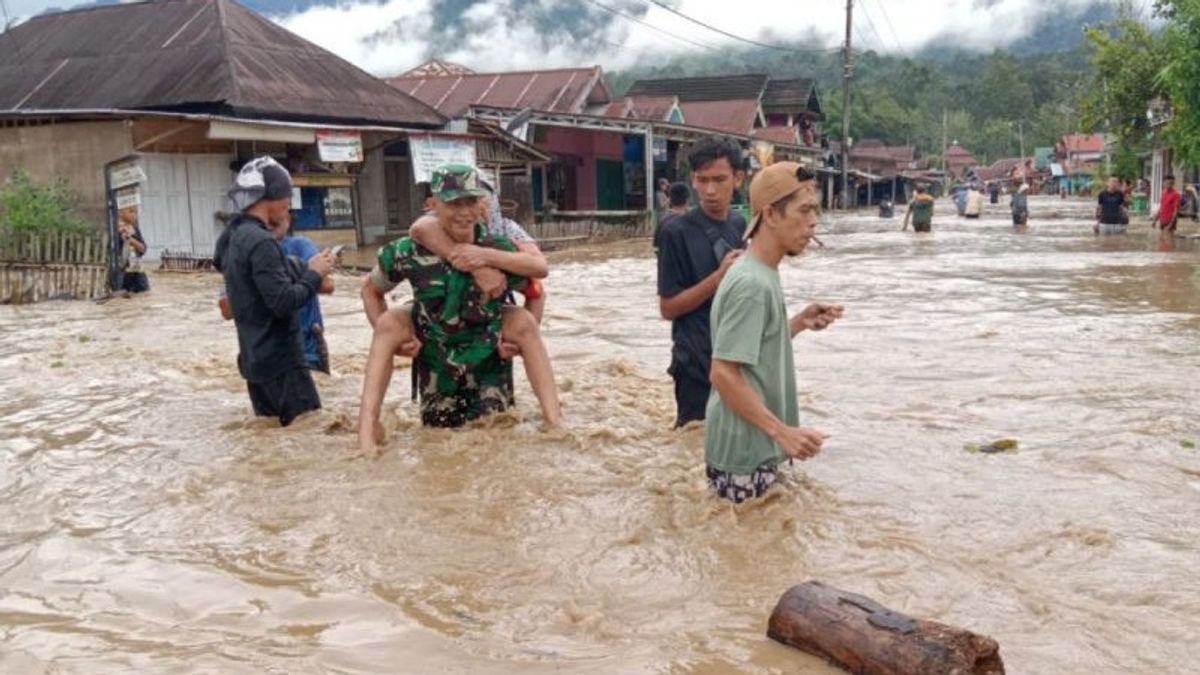 H +4 Lebaran 2024, 4 sous-districts à Lebong Bengkulu Inondation