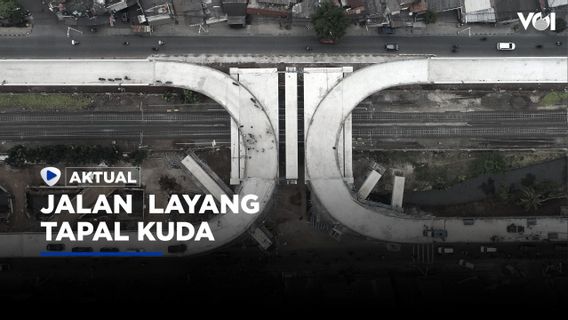 Jalan Layang Tapal Kuda Pasar Minggu dari Udara