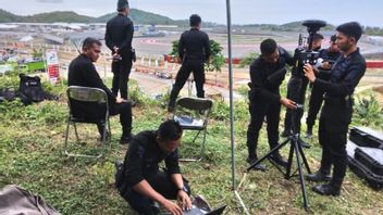 Brimob Corps Alerts Drone Monitoring Troops At World Superbike Mandalika