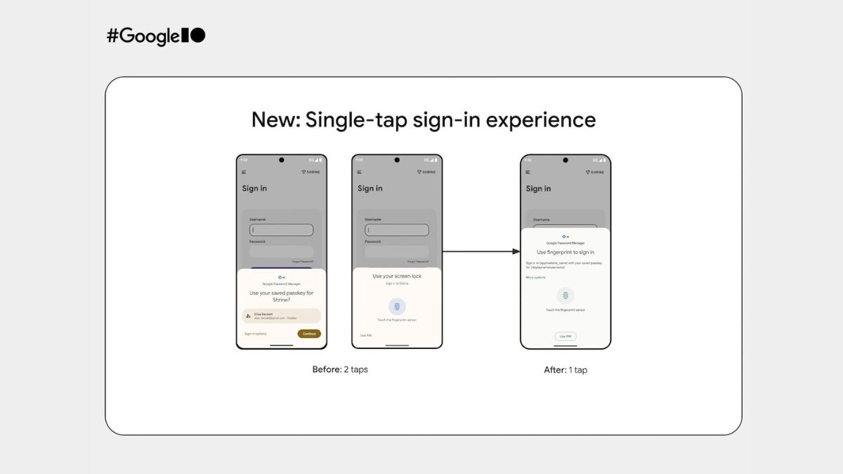 بمجرد النقر مرة واحدة فقط ، قامت Google بتحديث نظام إدخال مفتاح كلمة المرور على Android 15