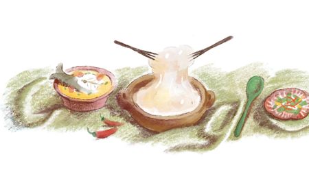 Google Doodle Hari Ini Rayakan Papeda sebagai Warisan Budaya Takbenda Indonesia