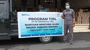 PTPP Salurkan Bantuan untuk Korban Bencana Alam Erupsi Gunung Semeru Jawa Timur